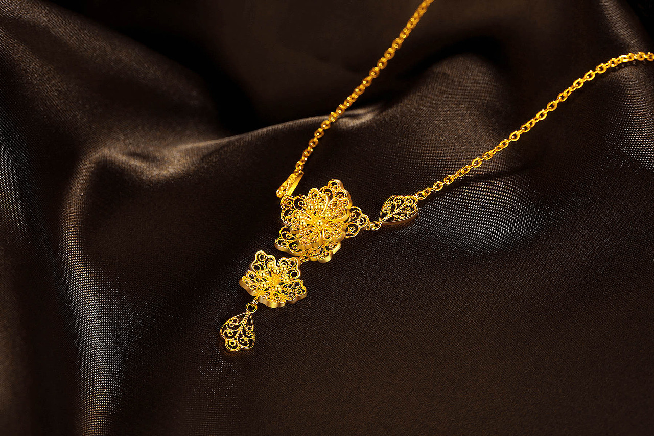 非遗古法金花丝工艺黄金产品摄影