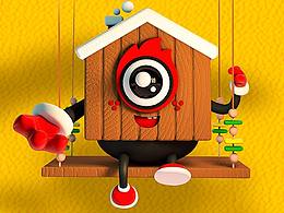 木屋烧烤吉祥物设计