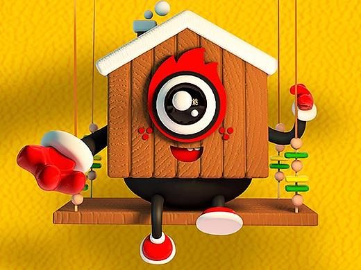 木屋烧烤吉祥物设计