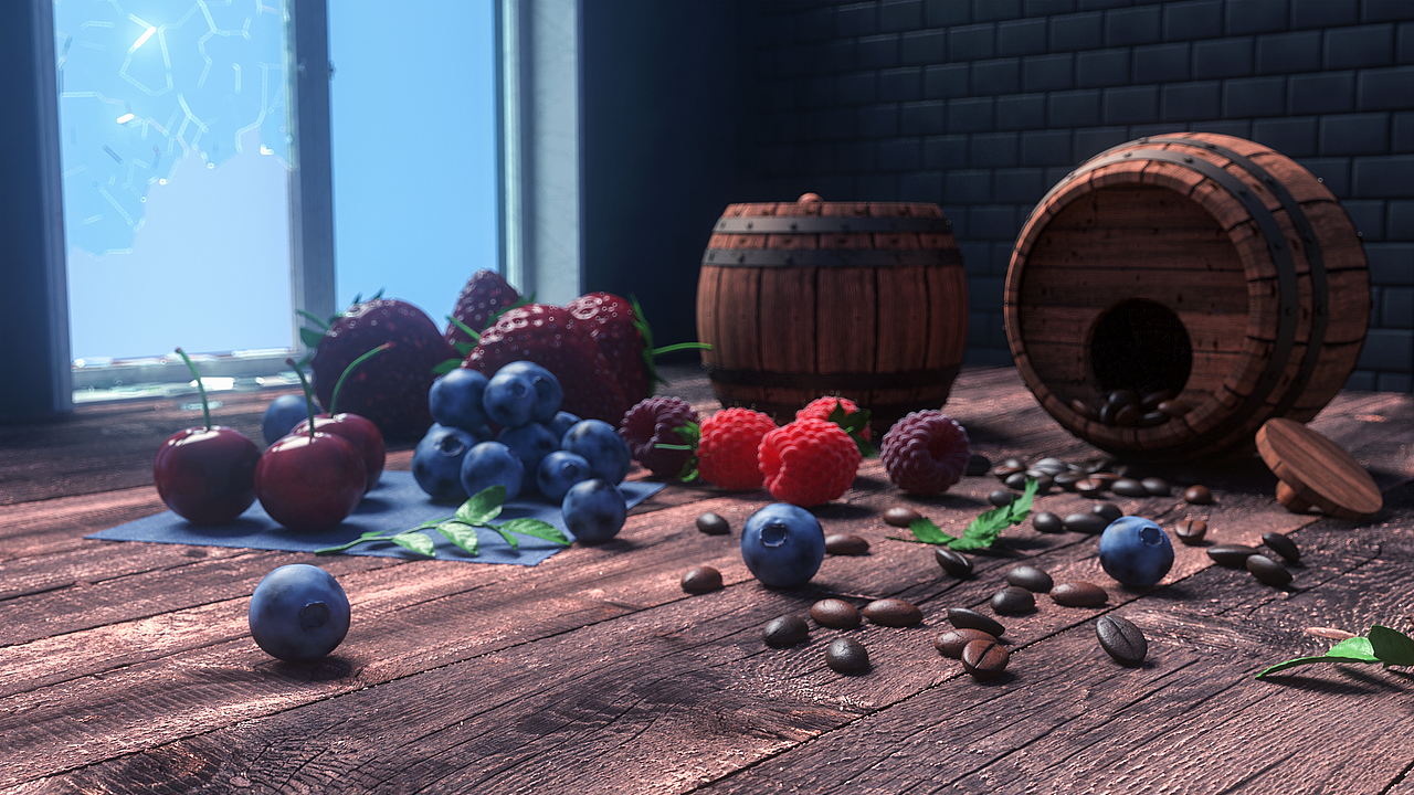 redshift 写实水果场景