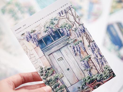 献给2020年的水彩手绘日历