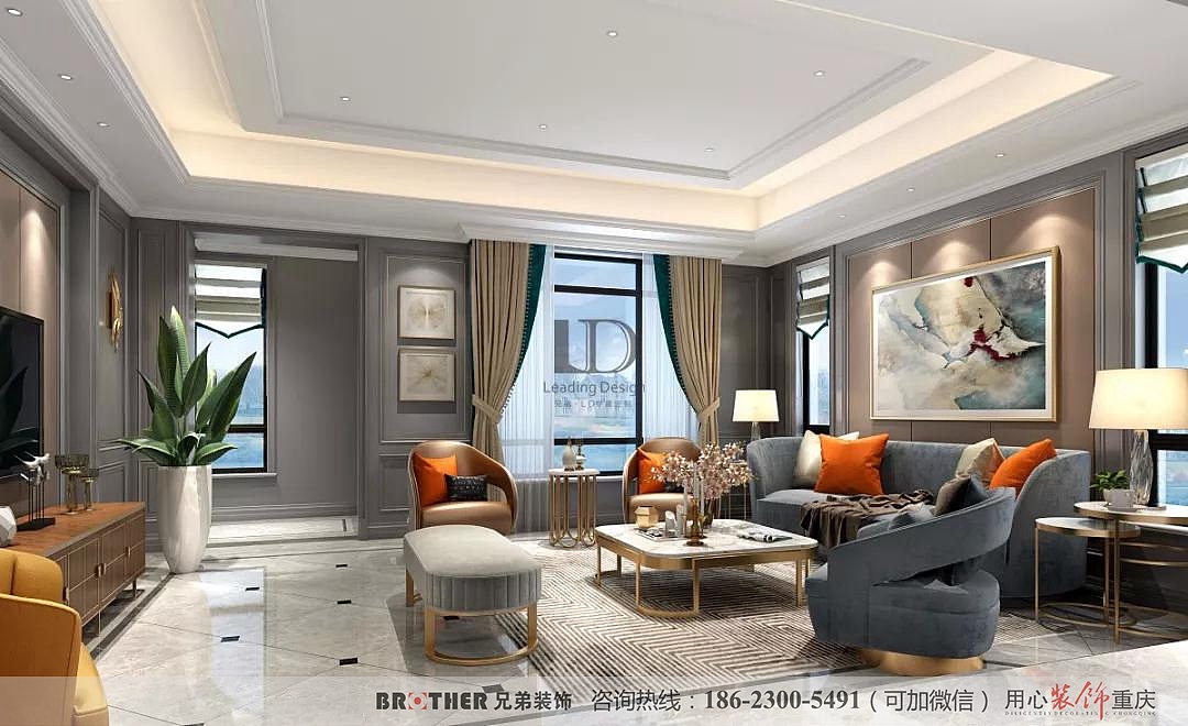 万科颐府别墅装修设计效果图|兄弟装饰高端设计师