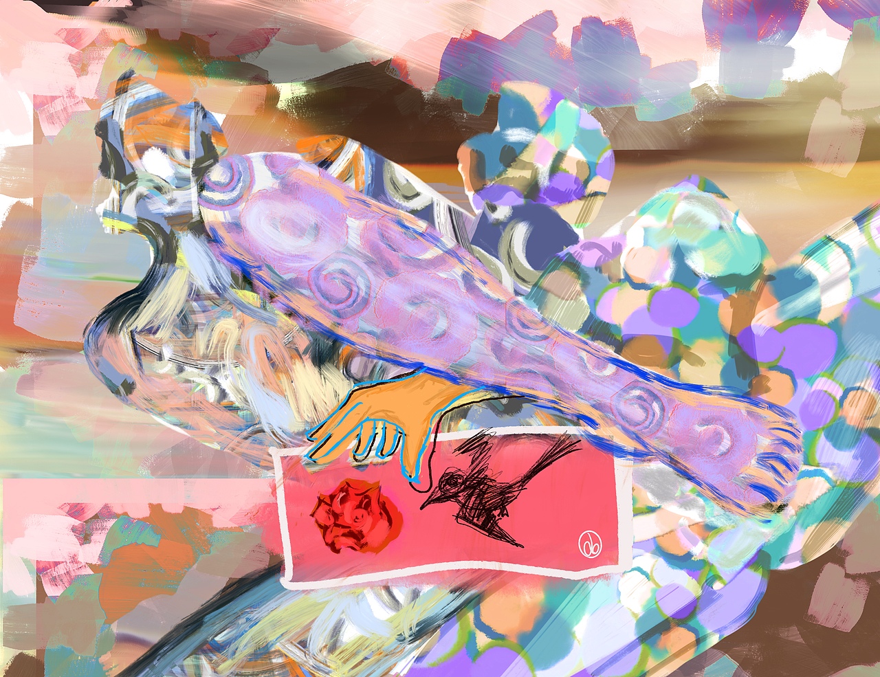 夜莺与玫瑰（图ZMjUxMzA0MTEy） - 绘画 - 站酷设计师Z52467395原创素材 - 站酷ZCOOL