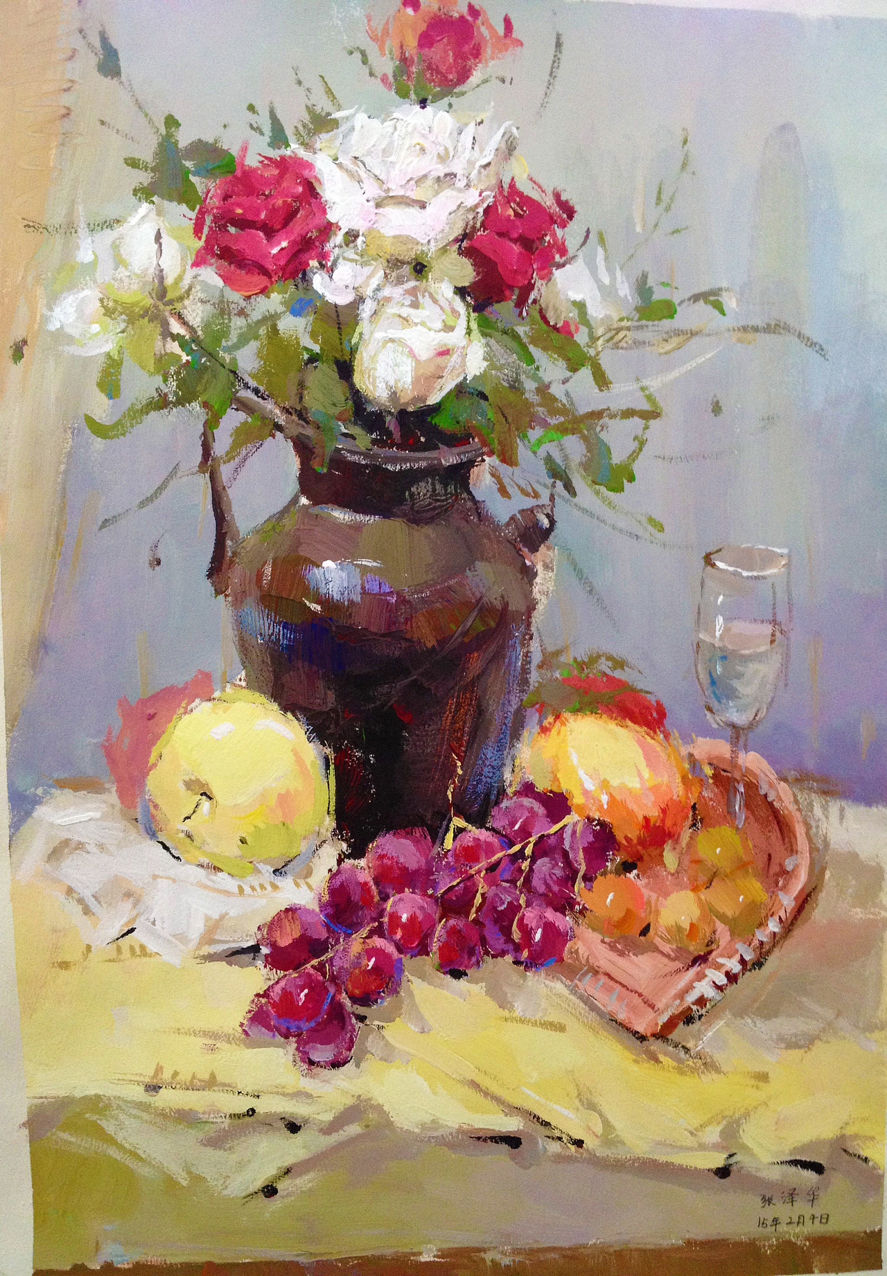 水粉静物