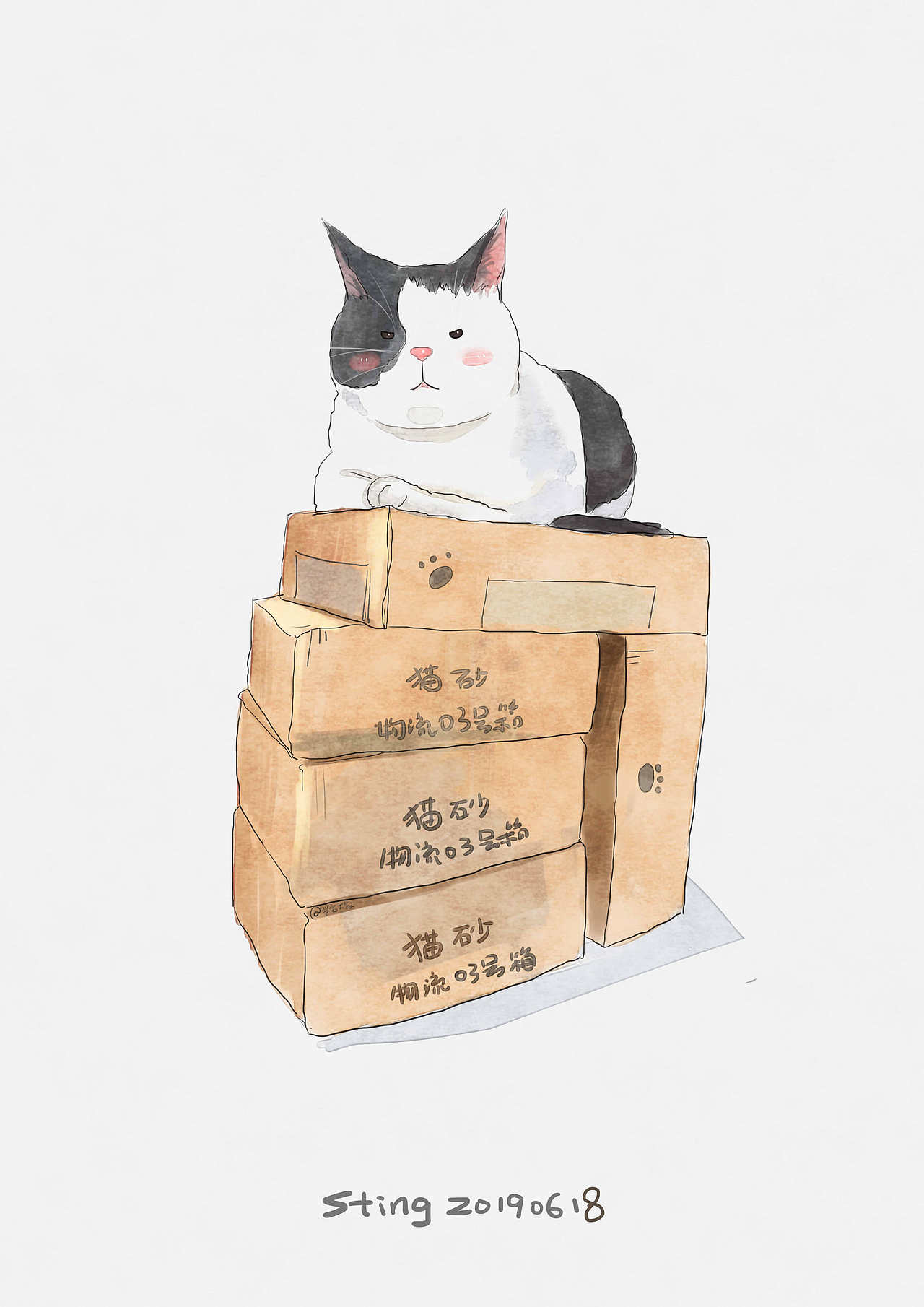 一只叫墨子的猫（图ZMTk2NDg2Mjg0） - 创作习作 - 站酷设计师梁家大叔原创素材 - 站酷ZCOOL