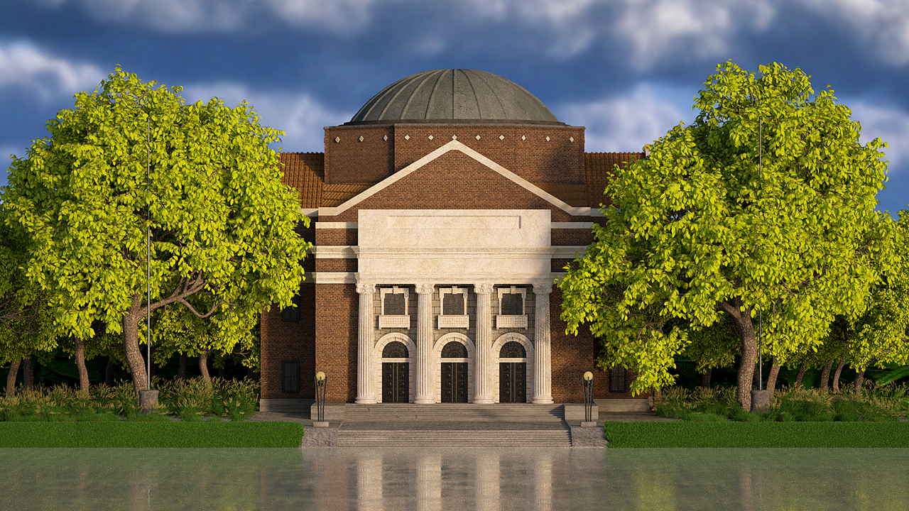 清华大学大礼堂|三维|建筑/空间|coronadola_原创作品-站酷zcool