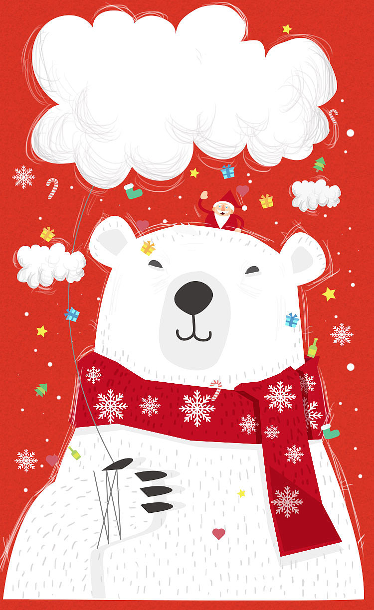 圣诞的白熊（图ZMzkzMTk5OTY=） - 商业插画 - 站酷设计师cchuang921原创素材 - 站酷ZCOOL