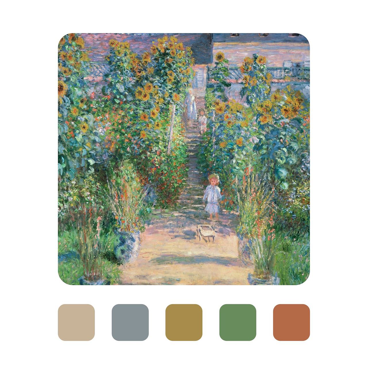 莫奈的花园|绿色系|森系色卡