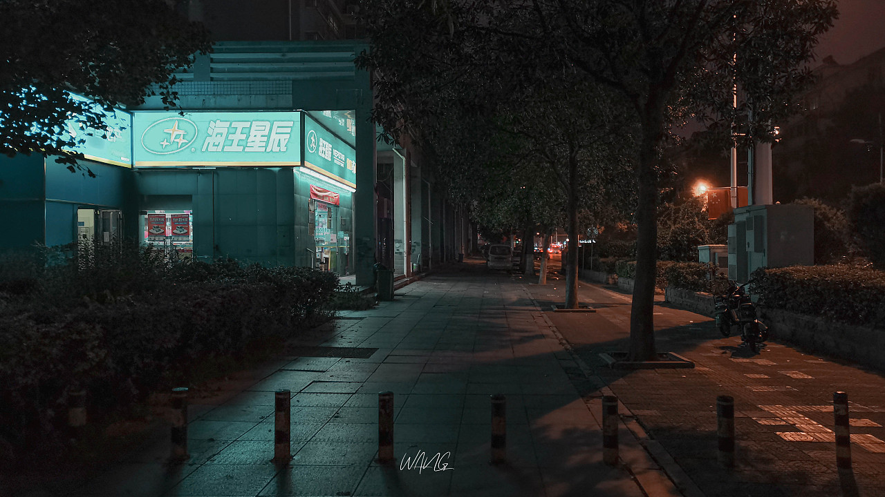 午夜街景图片