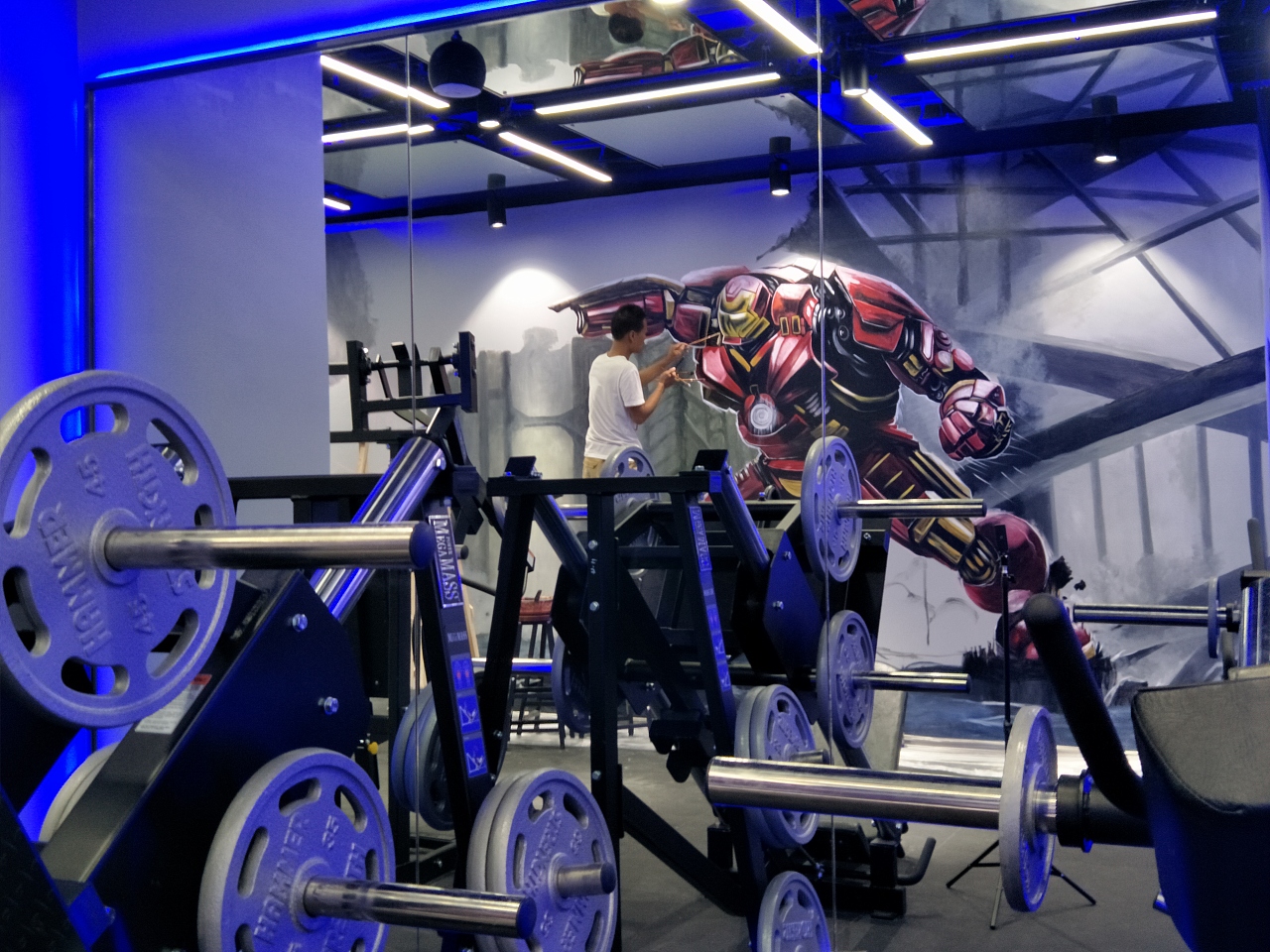 网吧墙绘 网咖墙画 成都墙绘