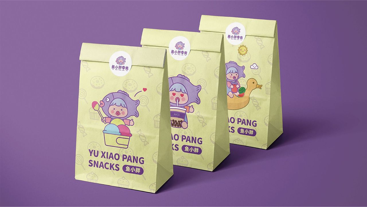 鱼小胖零食品 牌设计提案（图ZMzI1NjE5OTI0） - 品牌 - 站酷设计师泡菜鱼yu原创素材 - 站酷ZCOOL
