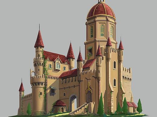 欧式建筑-场景原画设计