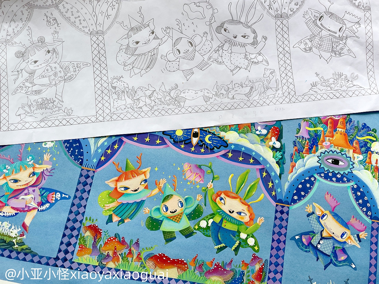 《小怪剧场》原创插画（图ZMjc2NDQyMTM2） - 艺术插画 - 站酷设计师小亚小怪原创素材 - 站酷ZCOOL