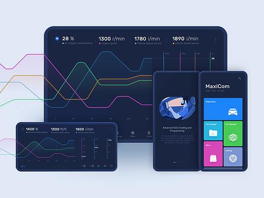 汽车诊断整体UI/UX 界面设计