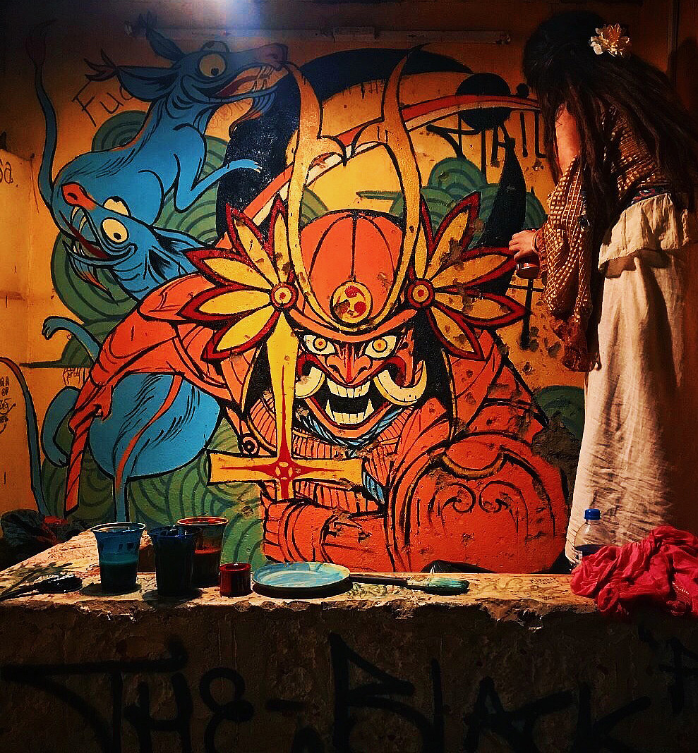 samurai日本武士墻繪作品（圖ZMjMyMjE5NTYw） - 新銳潮流插畫 - 站酷設(shè)計(jì)師5iveee原創(chuàng)素材 - 站酷ZCOOL