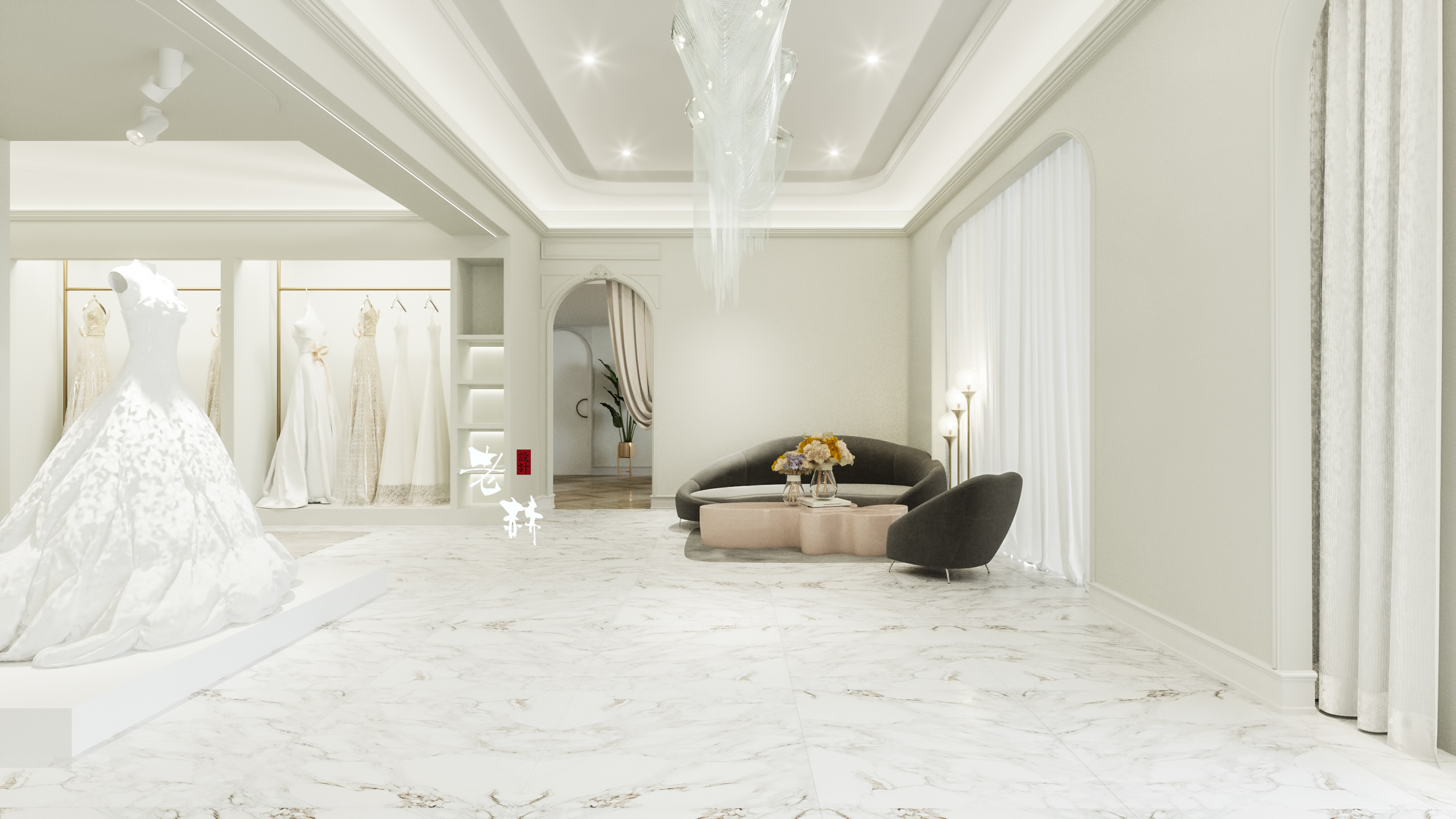 【长沙沐澜婚纱礼服馆】yachne丨研宅设计机构