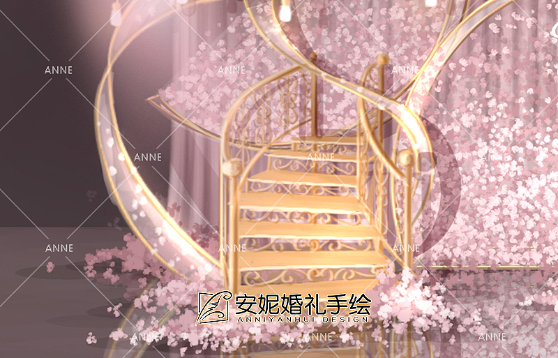 粉嫩粉嫩的一波（图ZMTYxNjUxMTg0） - 舞台美术 - 站酷设计师安妮婚礼手绘原创素材 - 站酷ZCOOL