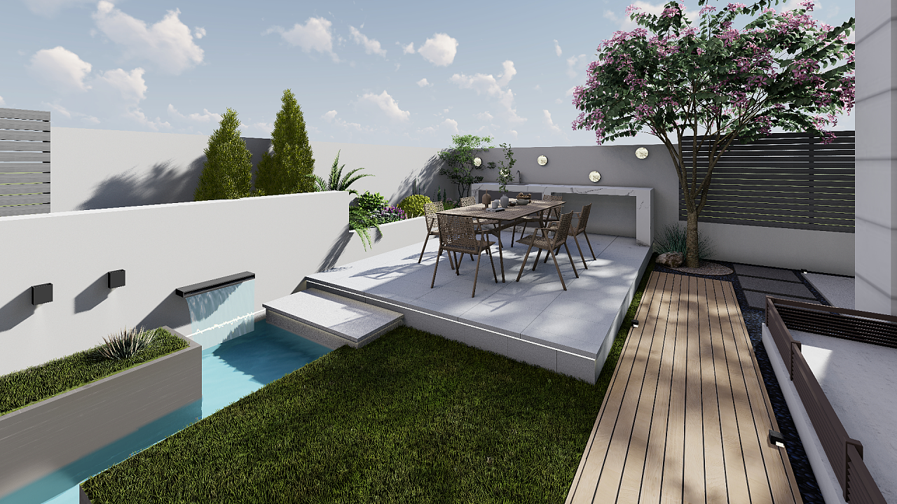 现代庭院（图ZMzU1OTEwMzE2） - 景观设计 - 站酷设计师瑜喻渝榆原创素材 - 站酷ZCOOL