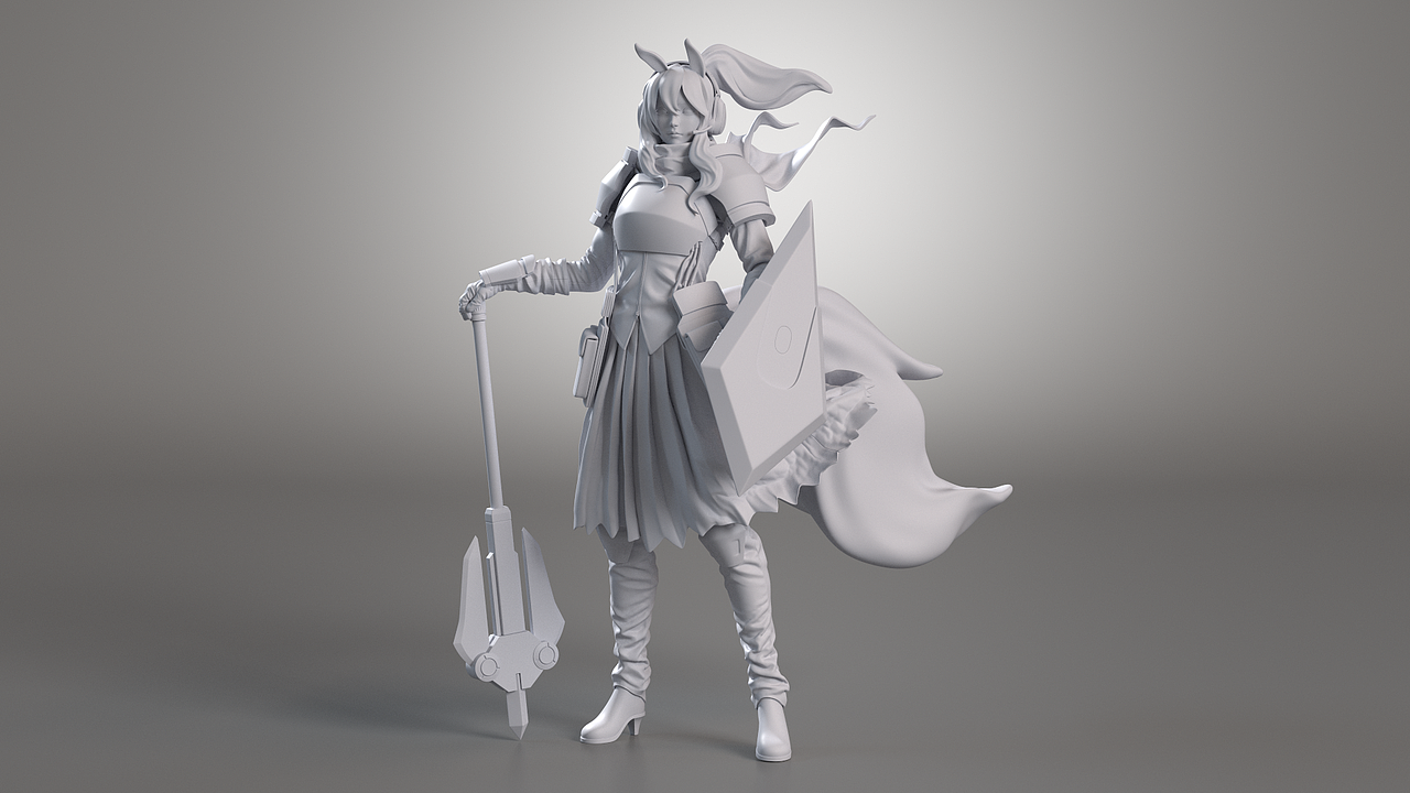 临光 明日方舟同人3D模型 实时渲染（图ZMjEzNDY3MDA4） - 人物/生物 - 站酷设计师Aniraiden原创素材 - 站酷ZCOOL