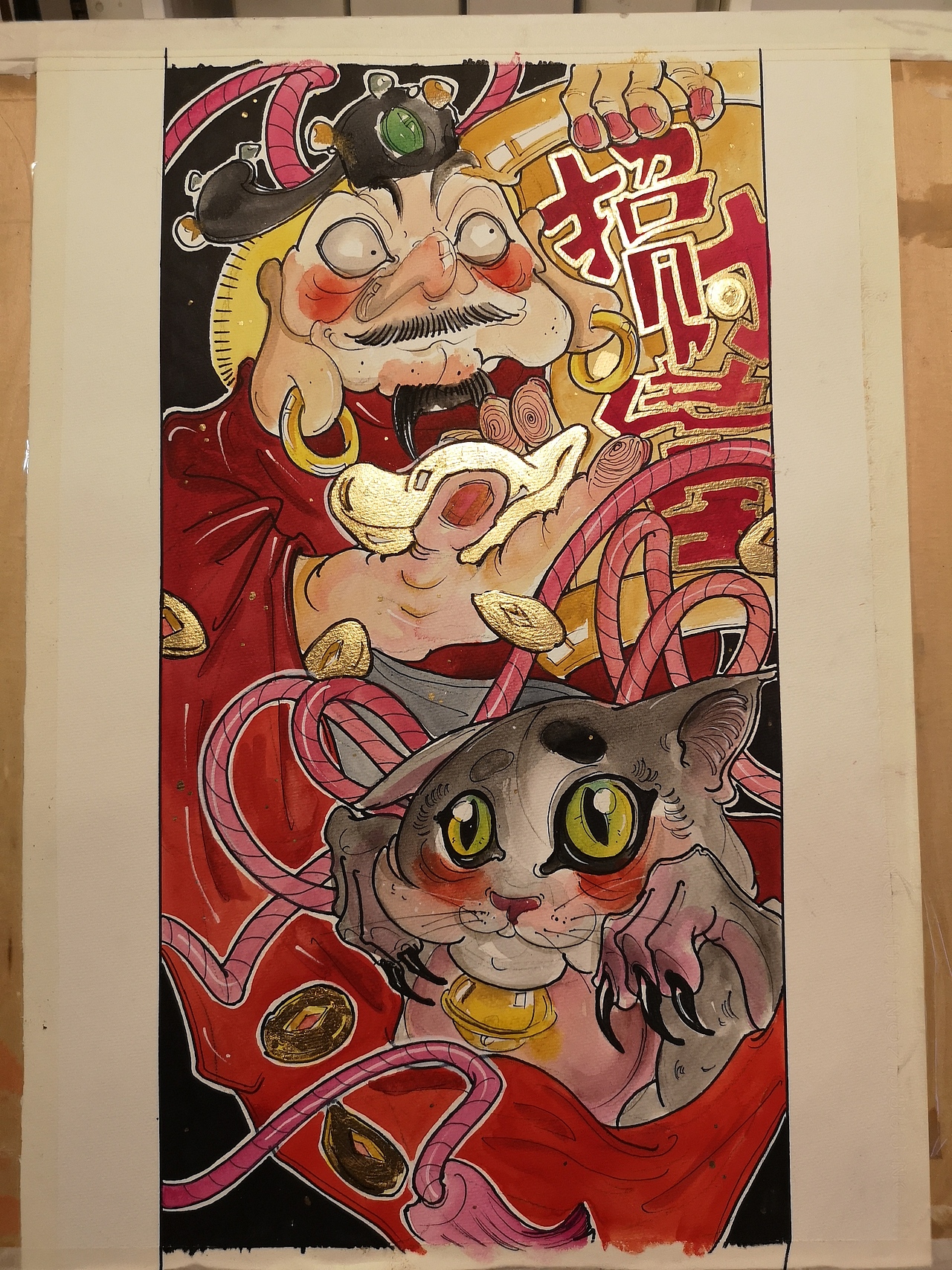 新年賀歲（圖ZMTQyMDgwODYw） - 繪畫 - 站酷設(shè)計師函工夏木原創(chuàng)素材 - 站酷ZCOOL