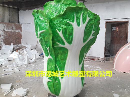农业观光园景观装饰玻璃钢大白菜雕塑定制厂家港城雕塑