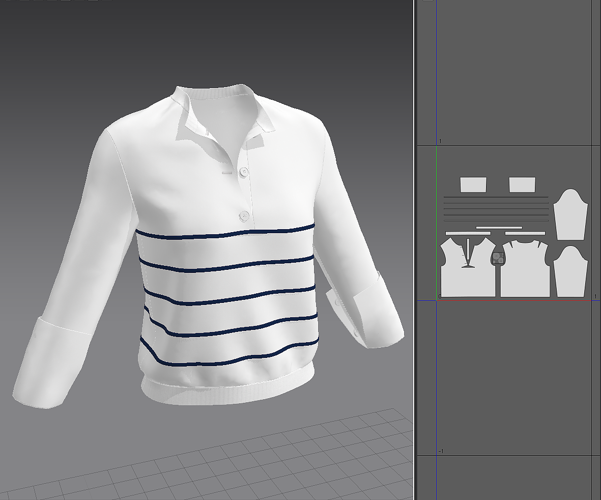 虚拟服装-条纹T恤（by MD）（图ZMjkyNjg1OTA4） - 其他三维 - 站酷设计师已逝的鱼原创素材 - 站酷ZCOOL