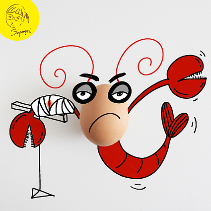 supergirl要画画之原创鸡蛋动物系列