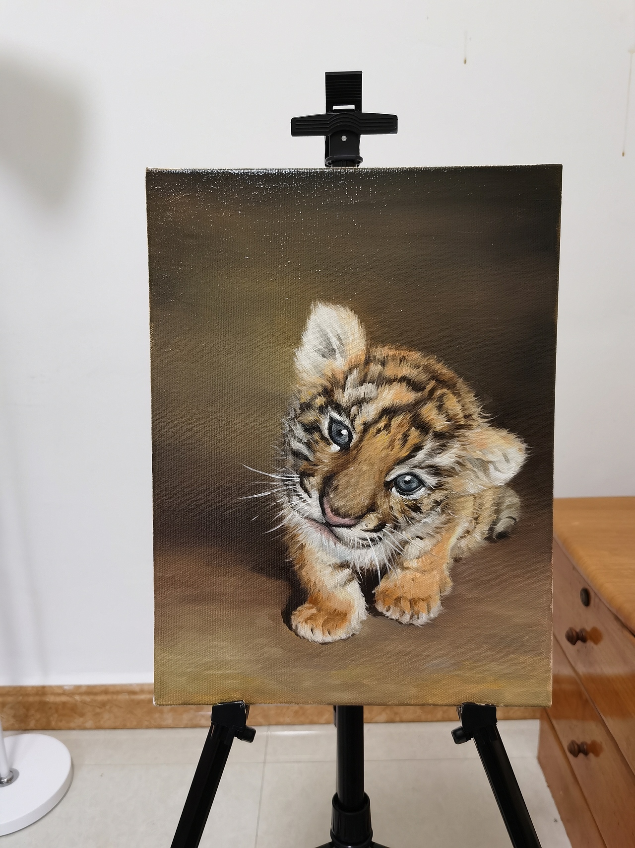 油畫—小老虎（圖ZMjc2NTI4OTU2） - 繪畫 - 站酷設計師Z572627219原創(chuàng)素材 - 站酷ZCOOL