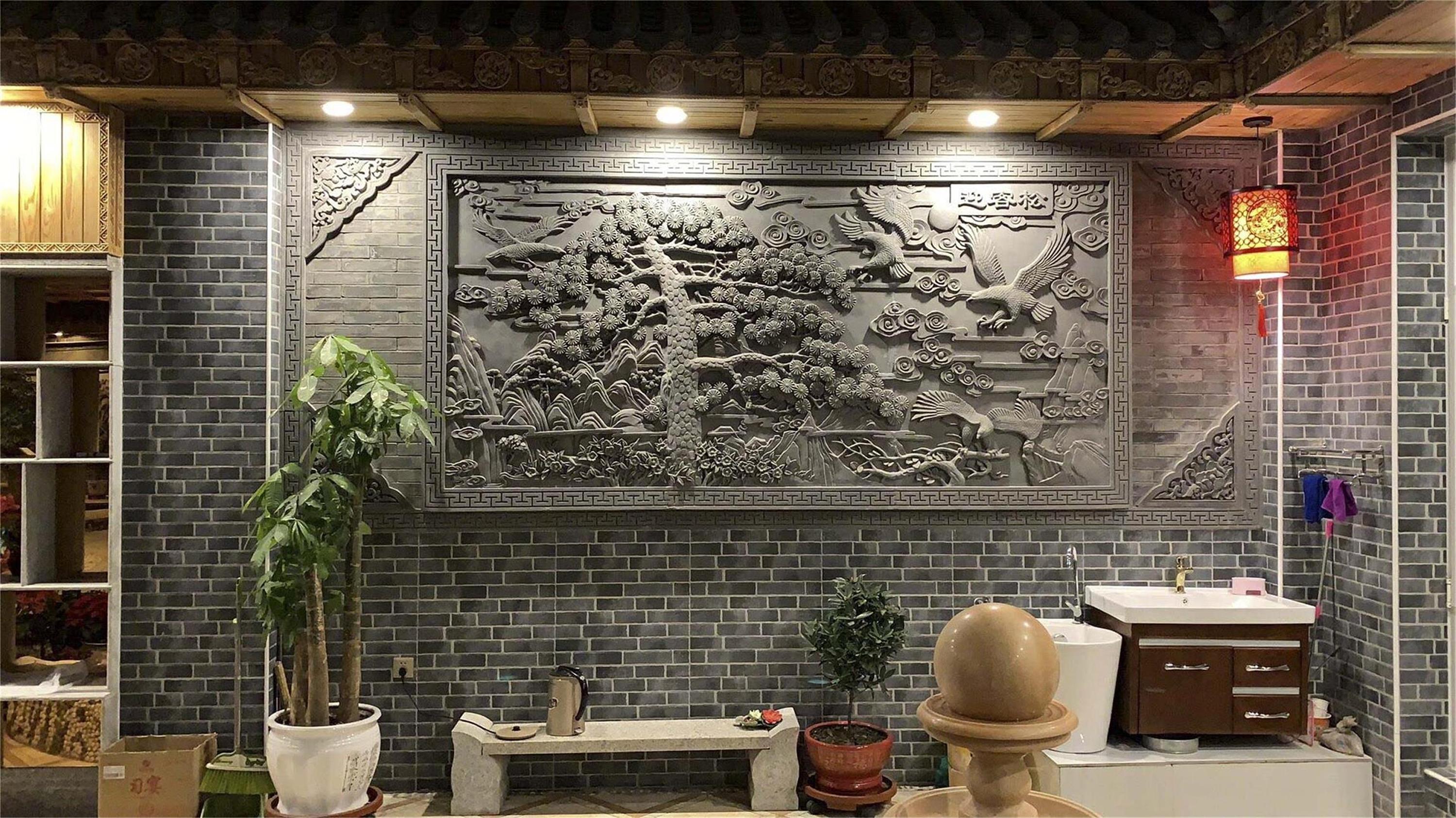 中式山水浅浮雕壁画|其他|墙绘/立体画|马良艺术 - 原创作品 - 站酷 (ZCOOL)