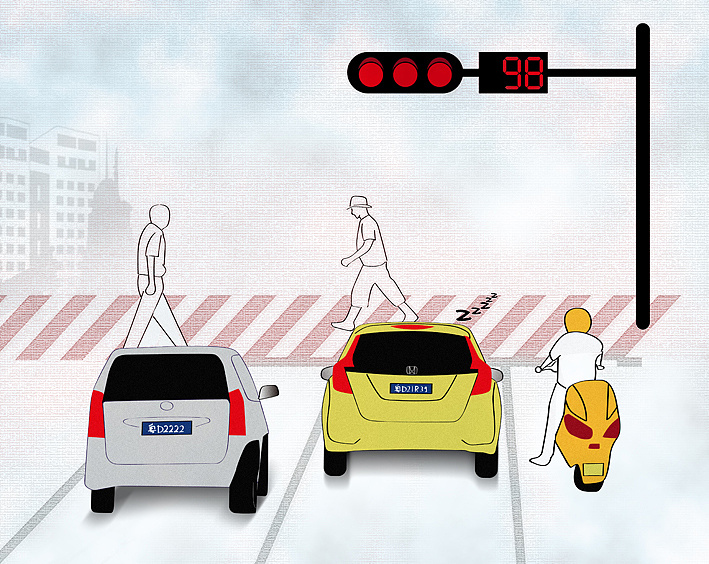 等红灯|插画|创作习作|江九日 - 原创作品 - 站酷 (zcool)