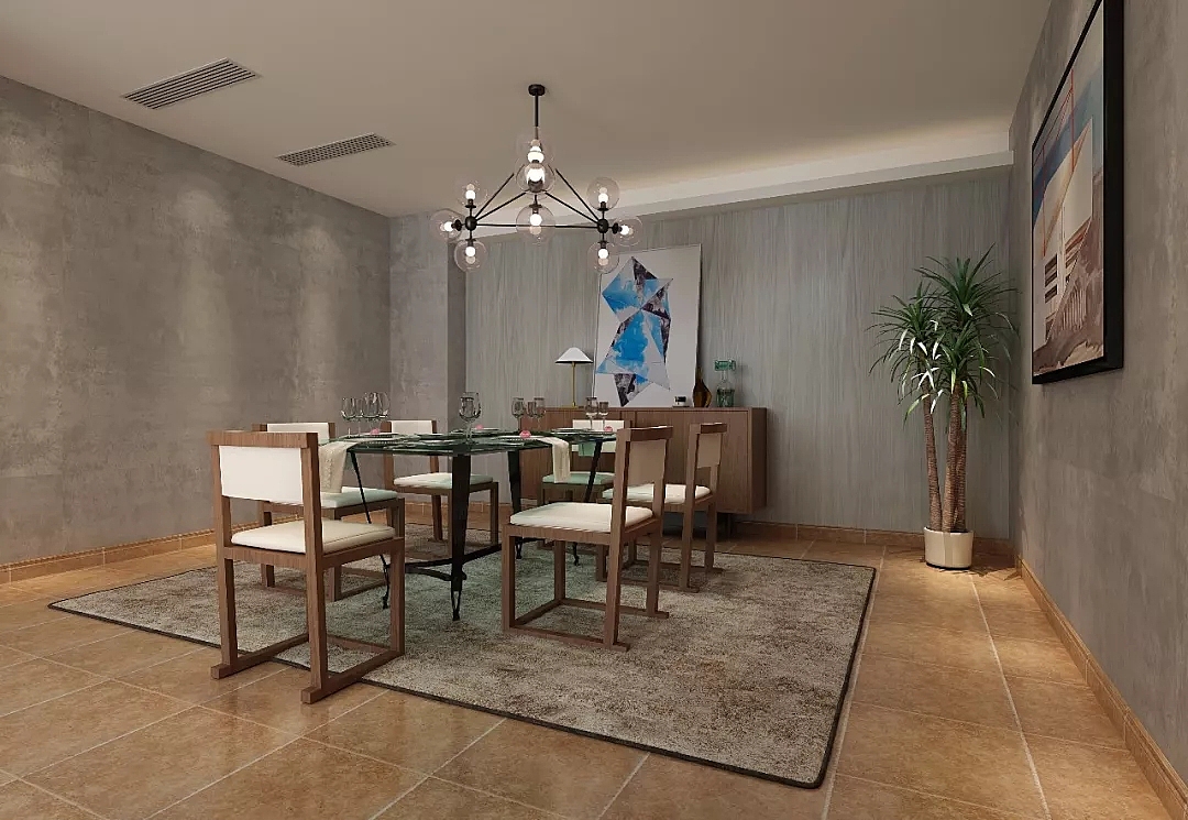 海马公园四室两厅170平混搭风格装修效果图欣赏（图ZMTIyNjIxOTU2） - 家装设计 - 站酷设计师美巢装饰花园路店原创素材 - 站酷ZCOOL