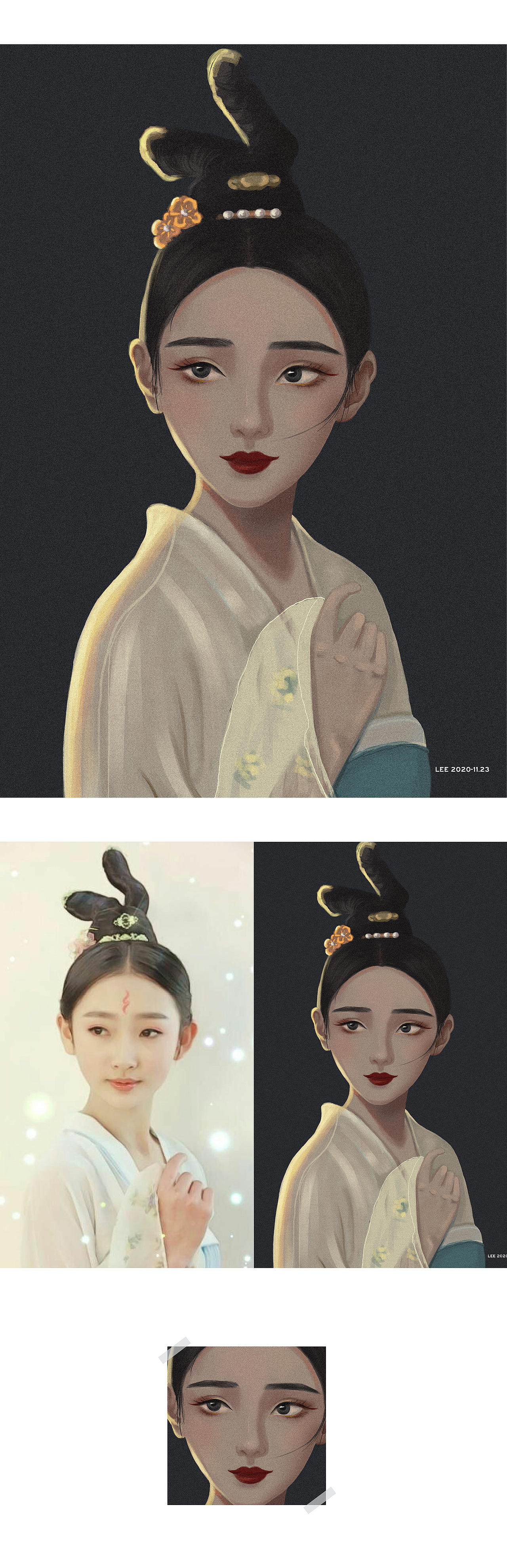 古风人物写生（图ZMjMzNjM1MjA4） - 创作习作 - 站酷设计师火锅涮香菜原创素材 - 站酷ZCOOL