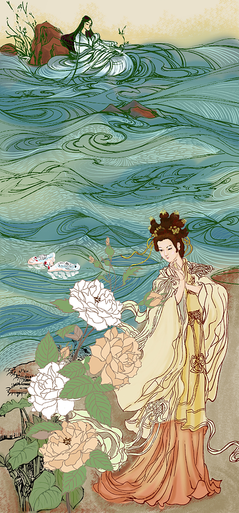 《九歌》插画设计-3设计说明_nox叁角猫-站酷zcool