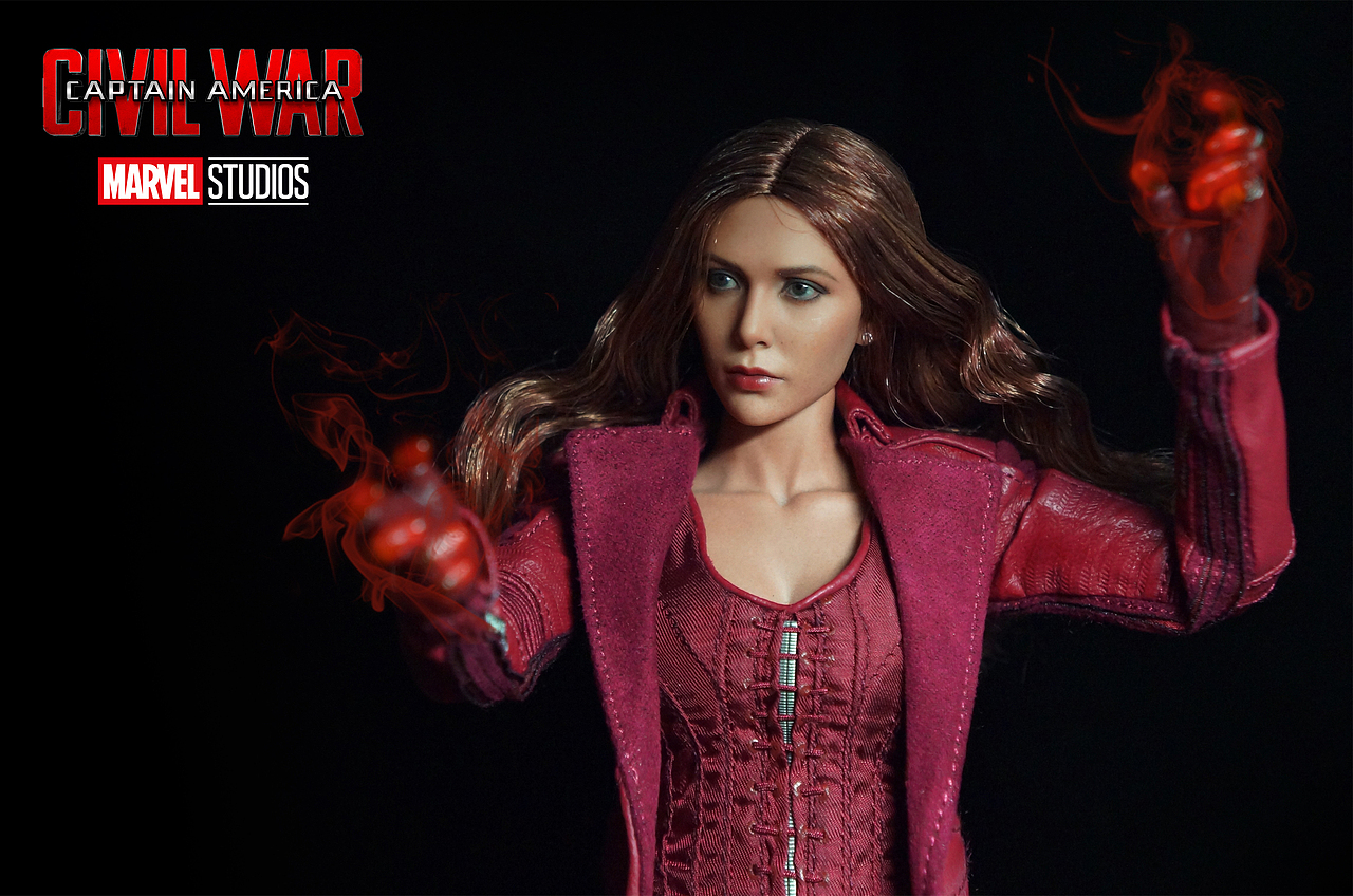 hottoys美国队长3内战 复仇者联盟绯红女巫3.0猩红女巫