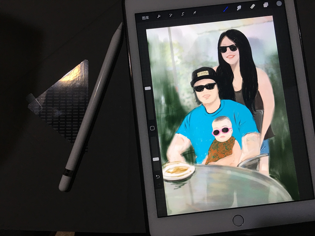 ipad画插画,第一次用iPad画插画,效果还不错哦