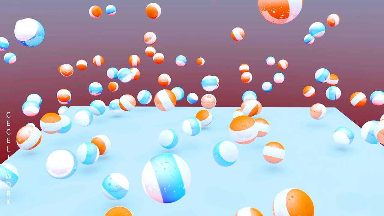 c4d糖果色动力学练习（图ZNzkxNDcyNDg=） - 动画/影视 - 站酷设计师shallowwarm原创素材 - 站酷ZCOOL