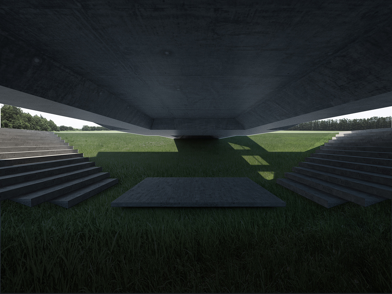 教堂系列之倒梯形教堂|空间|建筑设计|周陈瑜 - 原创作品 - 站酷