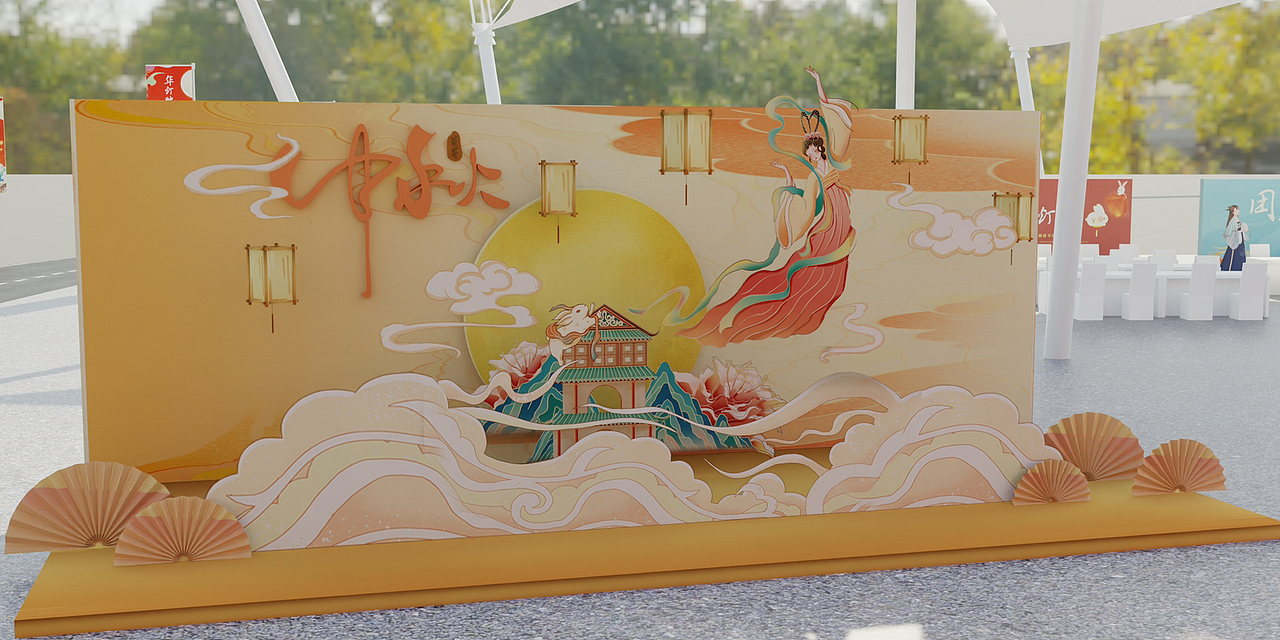 华灯游园会 中秋（图ZMzUwNTM2NDc2） - 场景 - 站酷设计师岩羊设计原创素材 - 站酷ZCOOL