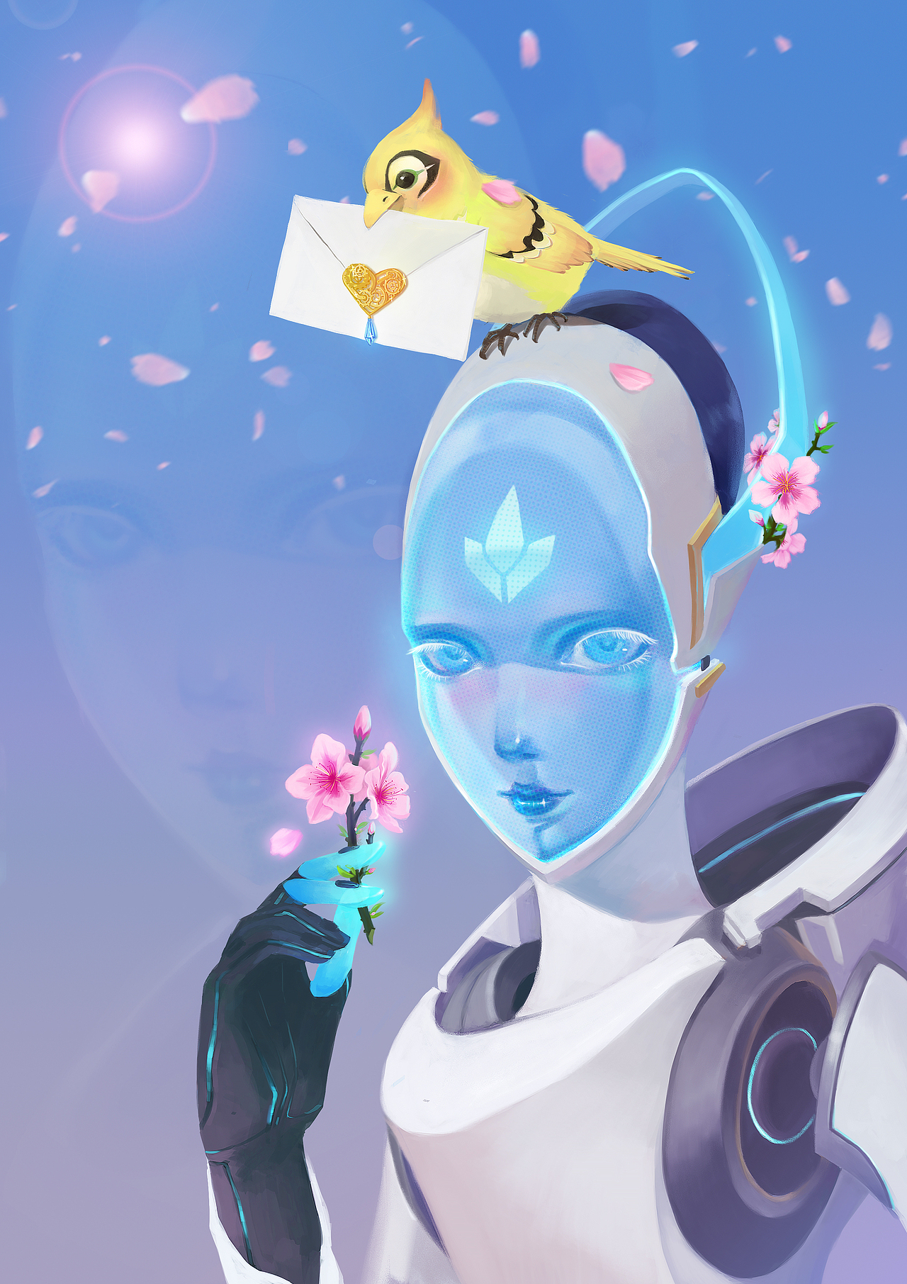 守望先锋同人 echo的春天（图ZMjA0NDEwNTI0） - 创作习作 - 站酷设计师鱼堡在路上原创素材 - 站酷ZCOOL