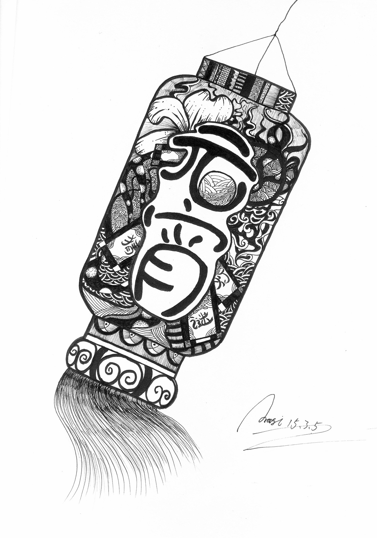 元宵节|插画|创作习作|masi525_原创作品-站酷zcool