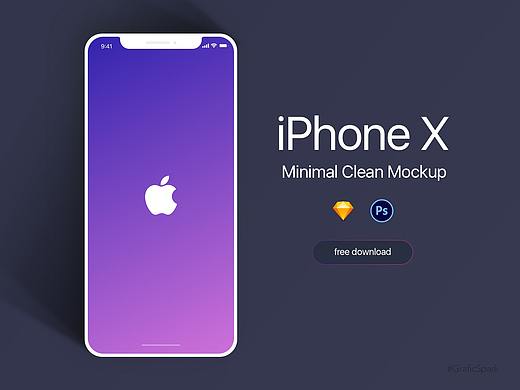 简约 iPhoneX Mockup-样机模型