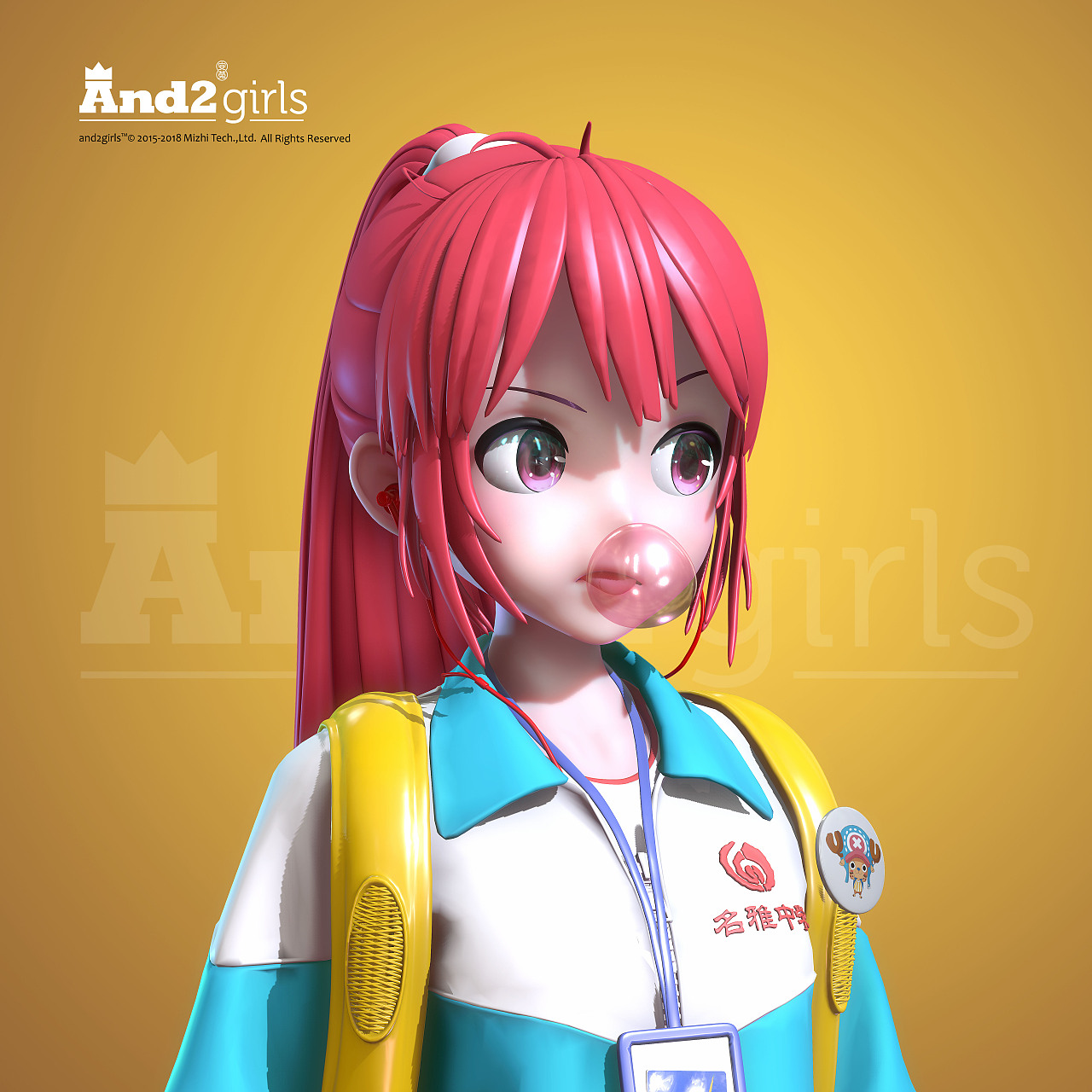 and2girls安菟虚拟偶像校服小姐姐