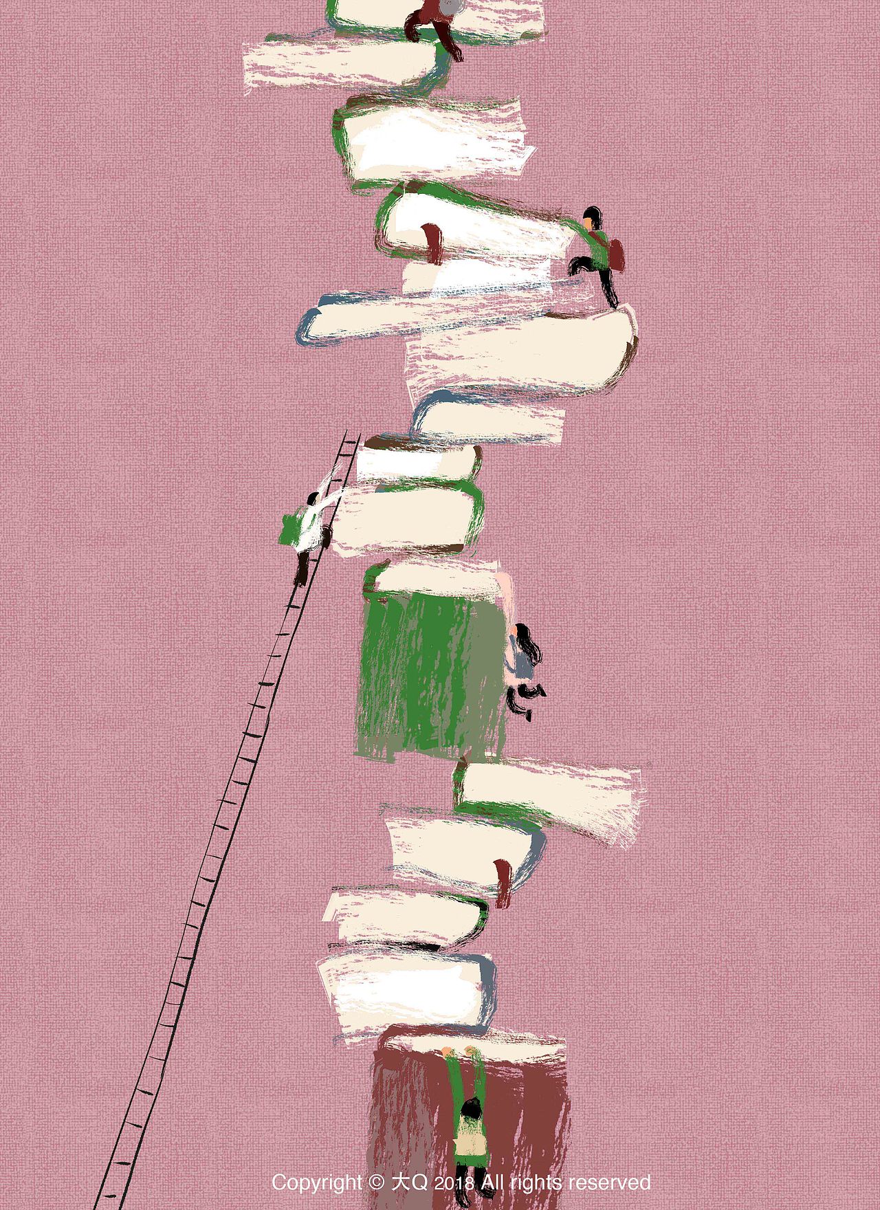 练习|关于高考的小回忆（图ZMTE4NDAzNzU2） - 创作习作 - 站酷设计师大Q啊原创素材 - 站酷ZCOOL