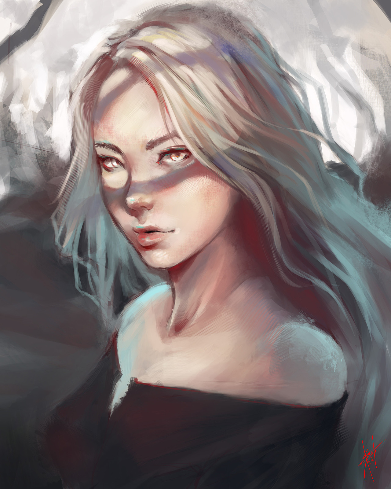 日系风格,欧美风格,唯美中式画风,原画作品