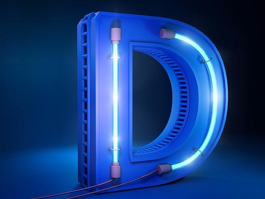 C4D灯管字设计
