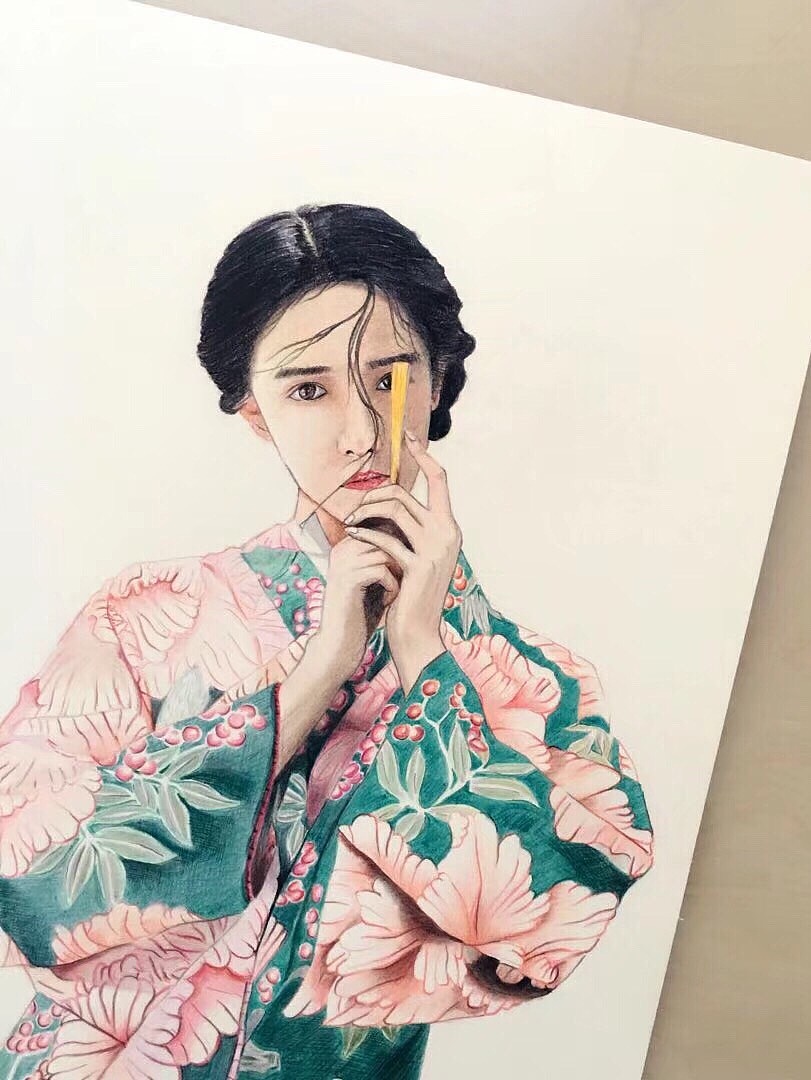 一个姑娘（图ZMTU0MjUyMTA0） - 绘画 - 站酷设计师CH918原创素材 - 站酷ZCOOL