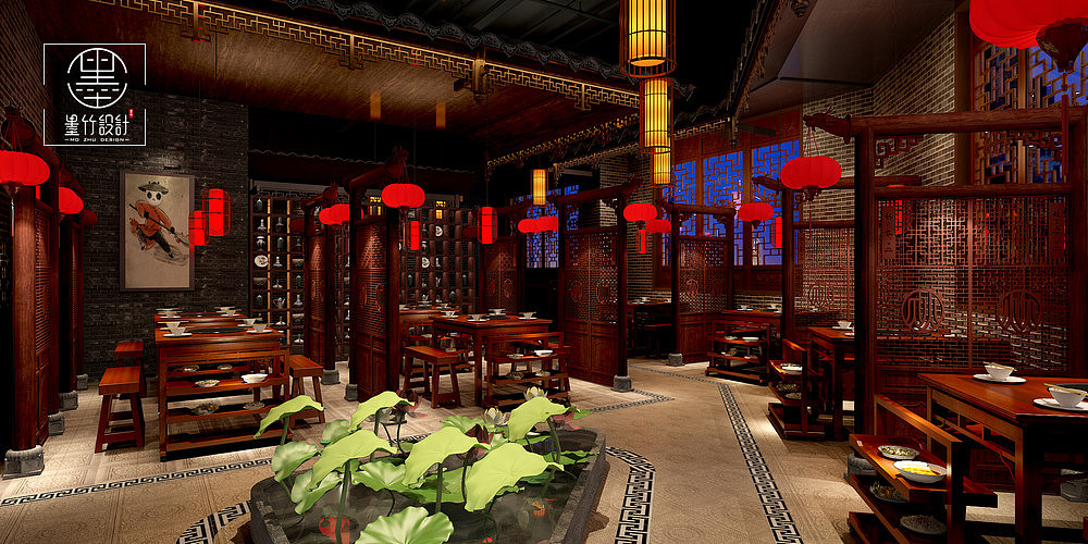 【炊二哥（诸暨店）】贵阳餐厅火锅店设计公司（图ZMTg5NjI1MjI4） - 家装设计 - 站酷设计师贵阳餐厅_设计原创素材 - 站酷ZCOOL