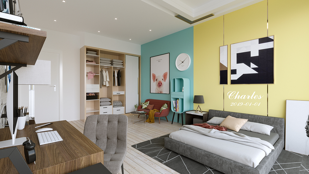 卧室（图ZMTQwNzQ4OTg0） - 建筑/空间 - 站酷设计师Charles小鱼原创素材 - 站酷ZCOOL