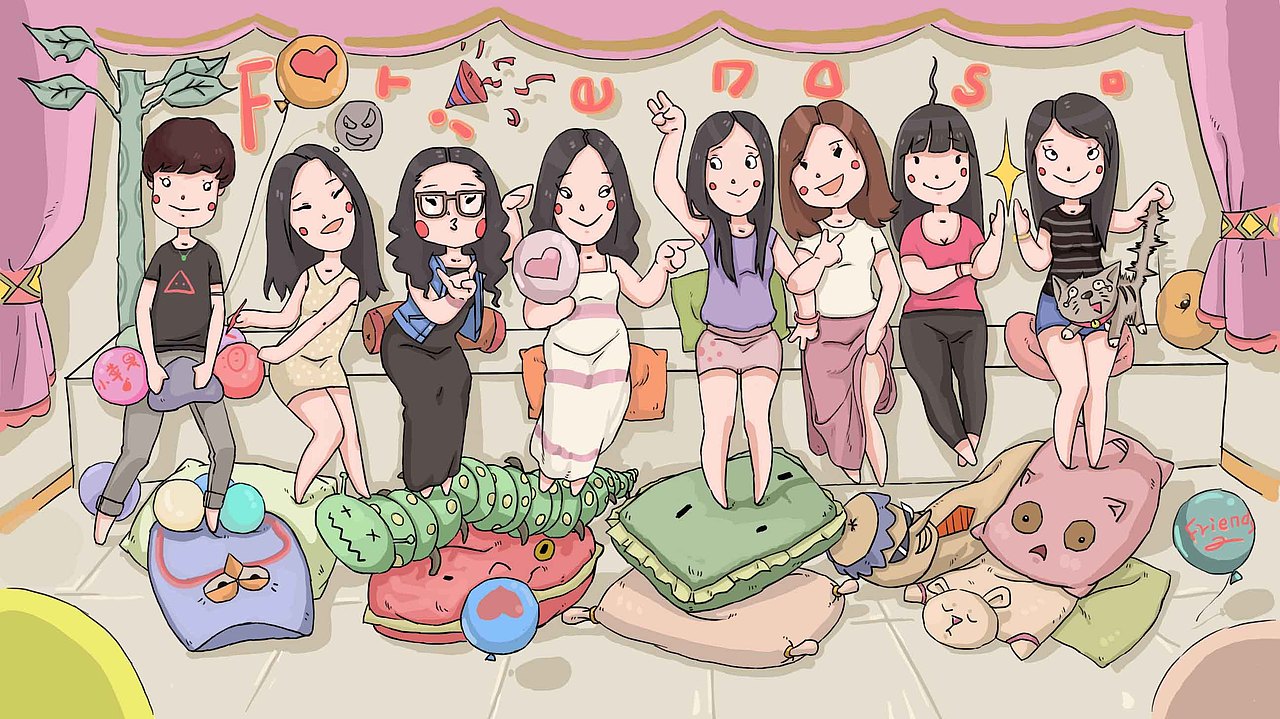 friends|插画|新锐潮流插画|枸杞子_原创作品-站酷zcool