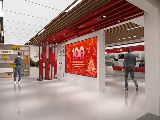 临海上盘镇党群服务中心（个人主页-ZNTUyMjM2MjA=） - 展陈设计 - 站酷设计师口天吴1原创素材 - 站酷ZCOOL